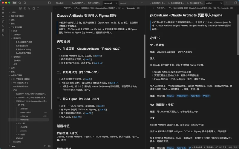 短视频创作者工作流